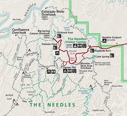 NPS canyonlands-needles-map