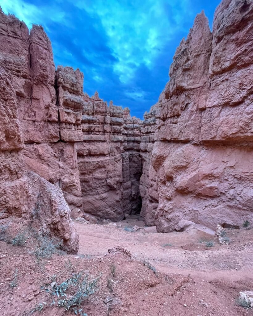 Gloomy and dark Wall Street at Bryce Canyon